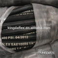 Ölbeständiger Faser-umsponnener Gummi-Hydraulikschlauch SAE 100 R3